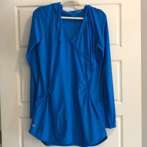 Athleta Wick It Wader Hoodie Coverup Dress L